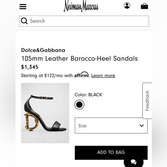 Dolce & Gabbanna 105mm leather barroco heal sandal - Picture 3 of 15